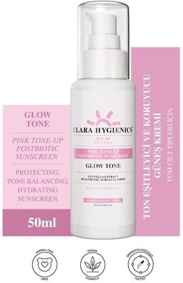 Clara Hygienics Pink Tone-Up SPF50+ Postbiyotik Destekli Ton Eşitleyici Güneş Kremi 제품 사진