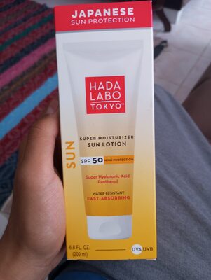 Hada Labo Tokyo Super Moisturizer Sun Lotion SPF50 제품 사진
