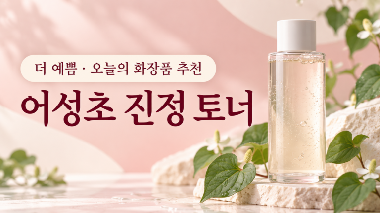 민감 진정 토너 추천, 어성초 진정 토너 안내용 AI 제작 대표 이미지