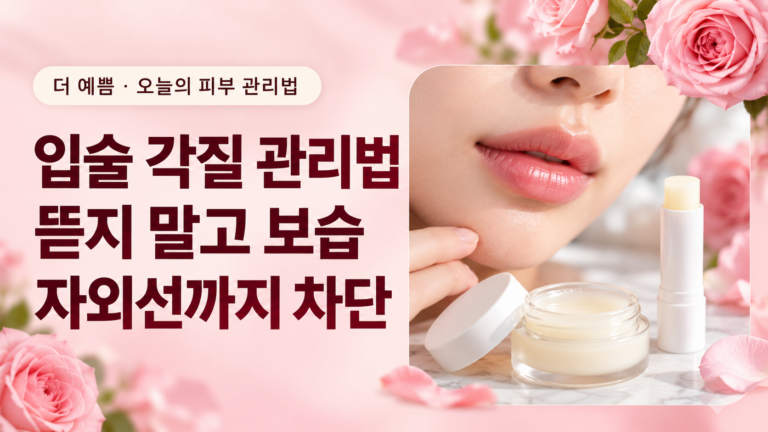 입술 각질 관리법과 보습 및 자외선 차단 대표 이미지