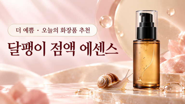 달팽이 점액 에센스 추천, 코스알엑스 스네일 에센스 안내용 AI 제작 대표 이미지