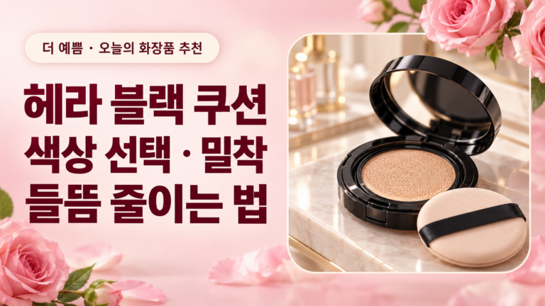 헤라 블랙 쿠션 파운데이션 색상 선택과 들뜸 줄이는 사용법 대표 이미지