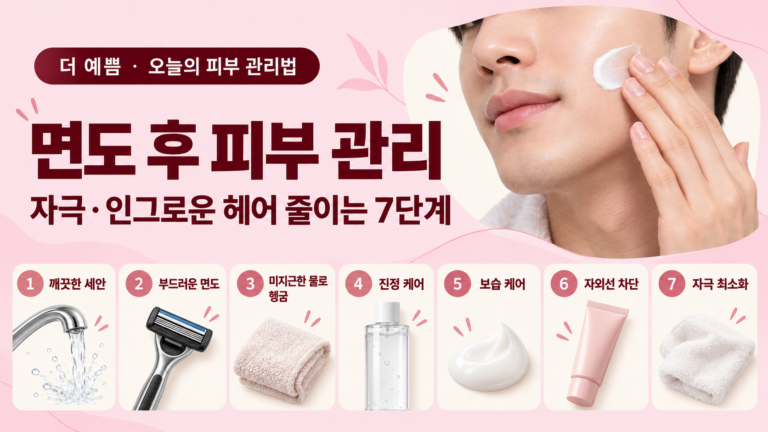 면도 후 피부 관리법과 인그로운 헤어 예방 7단계 대표 이미지