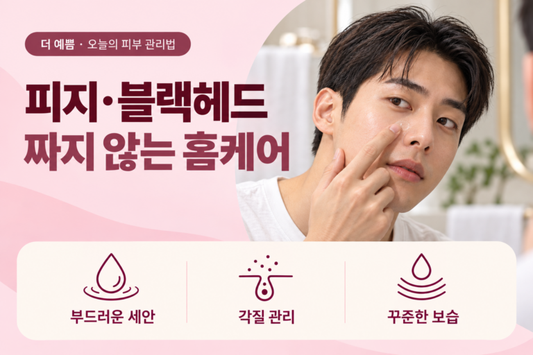 피지·블랙헤드 짜지 않는 홈케어: 남성의 코 옆 세럼 도포와 세안·각질 관리·보습 안내
